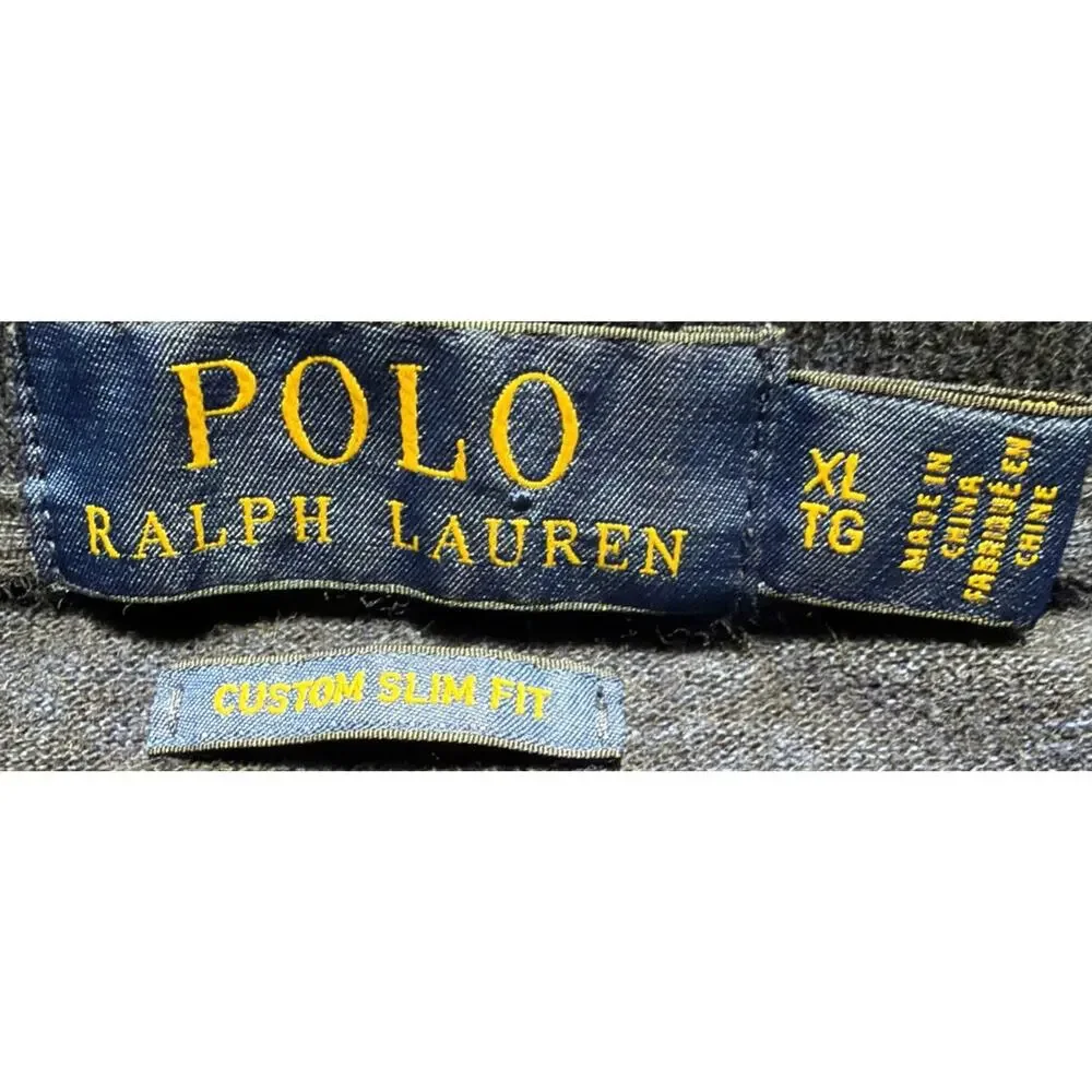 Polo Ralph Lauren Custom Slim Fit Mesh Polo Shirt Mens Heathered Navy